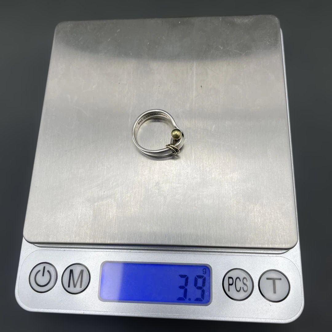 TIFFANY＆CO. フック＆アイ 指輪リング シルバー925＆K18 7.5号～8号