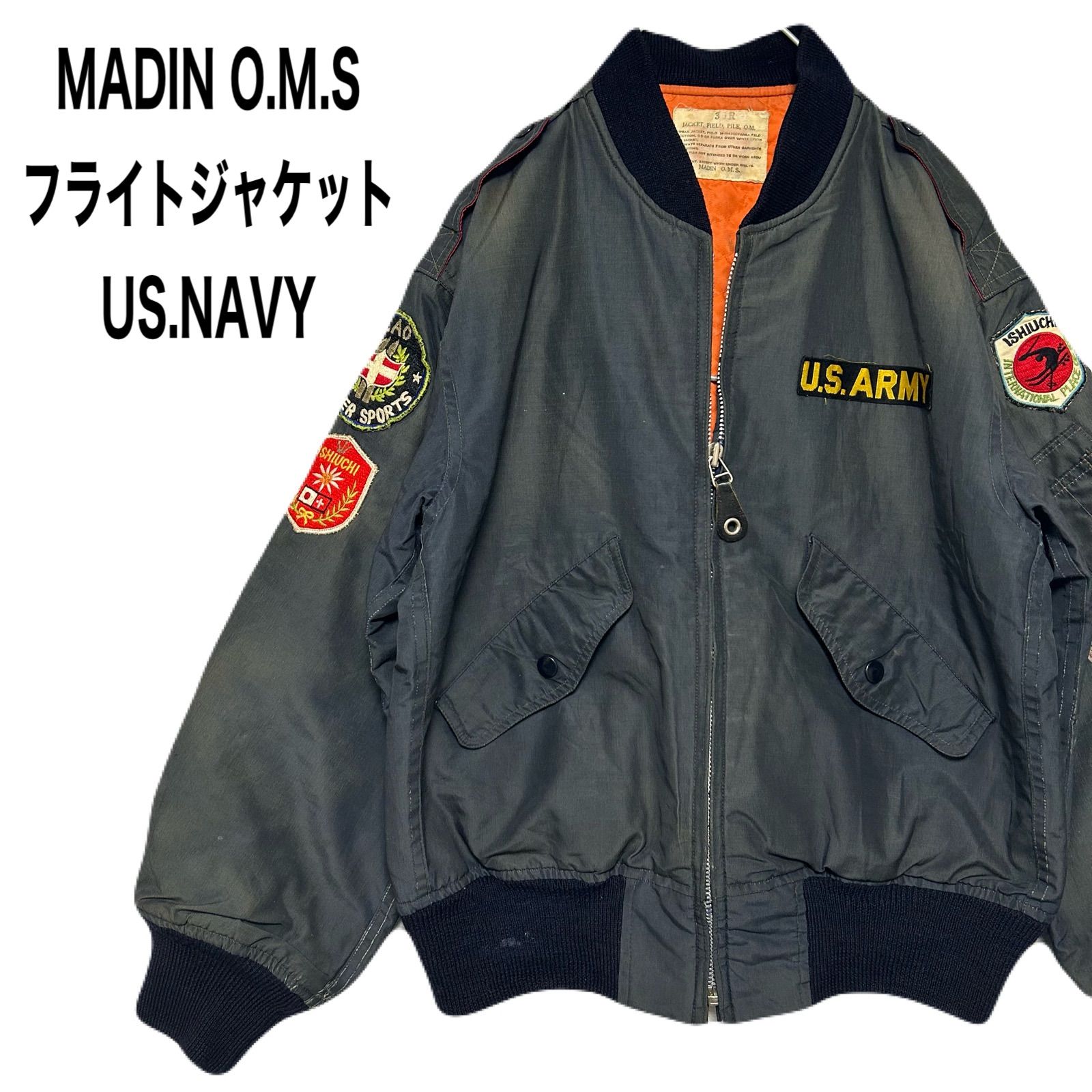 MADIN O.M.S フライトジャケット US.NAVY 30R - メルカリ