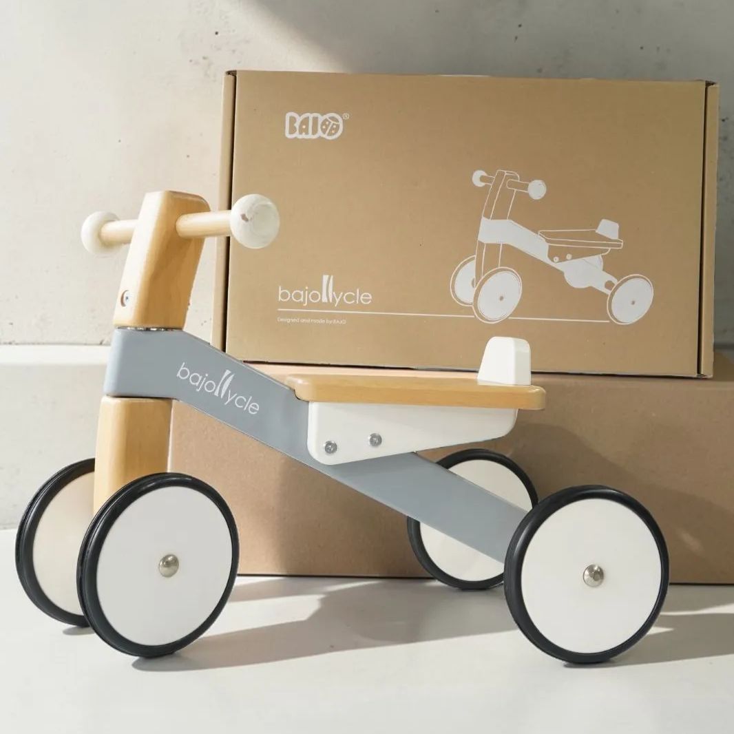 BAJO bajo cycle 木製四輪バイク 乗用玩具 ボーネルンド取扱 元箱付き 知育玩具