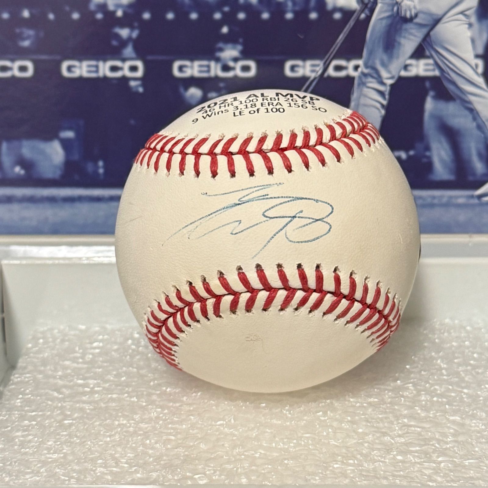 ドジャース 大谷翔平 2021年10月 直筆サイン ボール MLB Fanatics 
