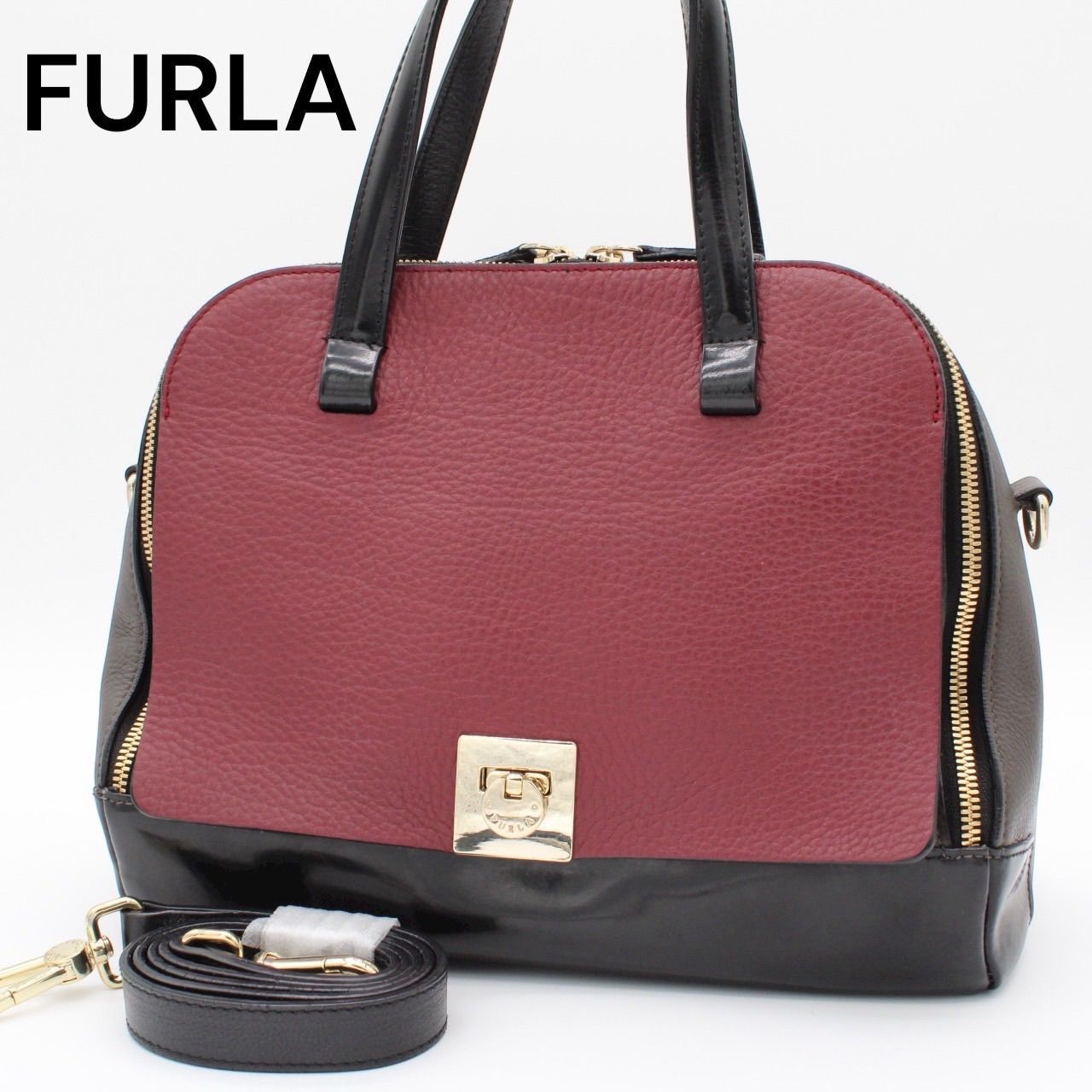 美品】FURLA DIVINA ハンドバッグ 2way ショルダーバッグ - メルカリ