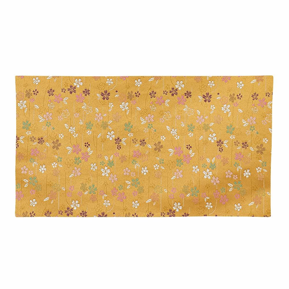 新品 経机掛け（桜柄） 防火 防炎マット 金襴 テーブルマット 縦26cm×横47cm 002.金