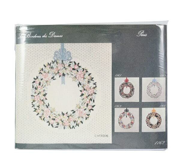 新品 Le Bonheur des Dames (ル ボヌール デ ダム) 輸入刺しゅうキット 春の花輪 縦33×横33cm 1162