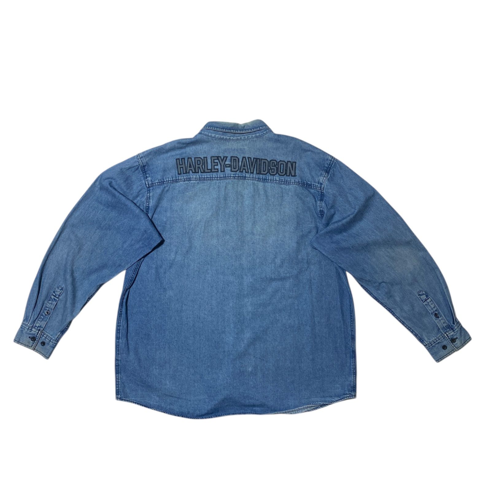 ハーレーダビッドソン Harley-Davidson デニムシャツ シャツ 2XL 