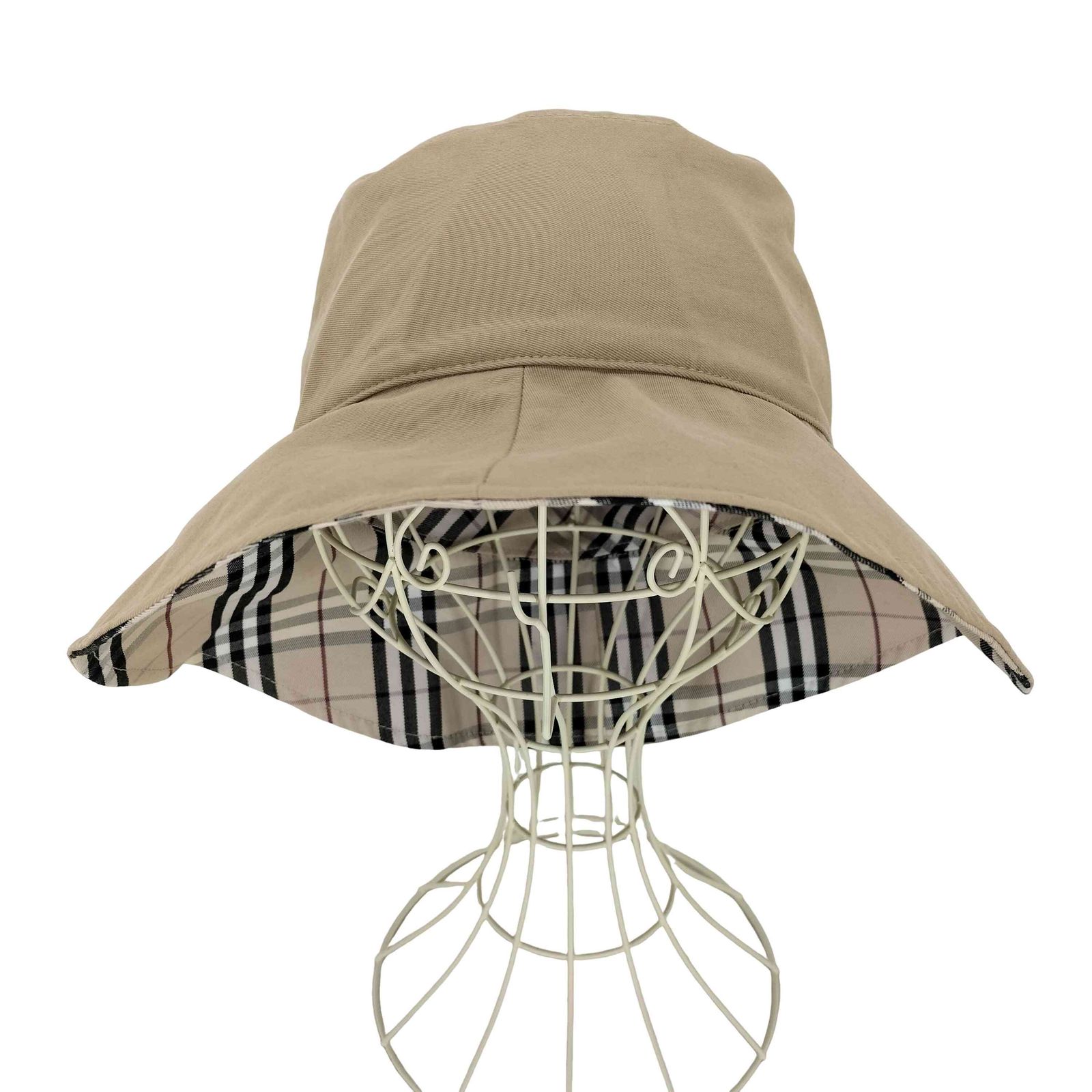 バーバリー Burberry リバーシブル バケットハット ノバチェック 黒