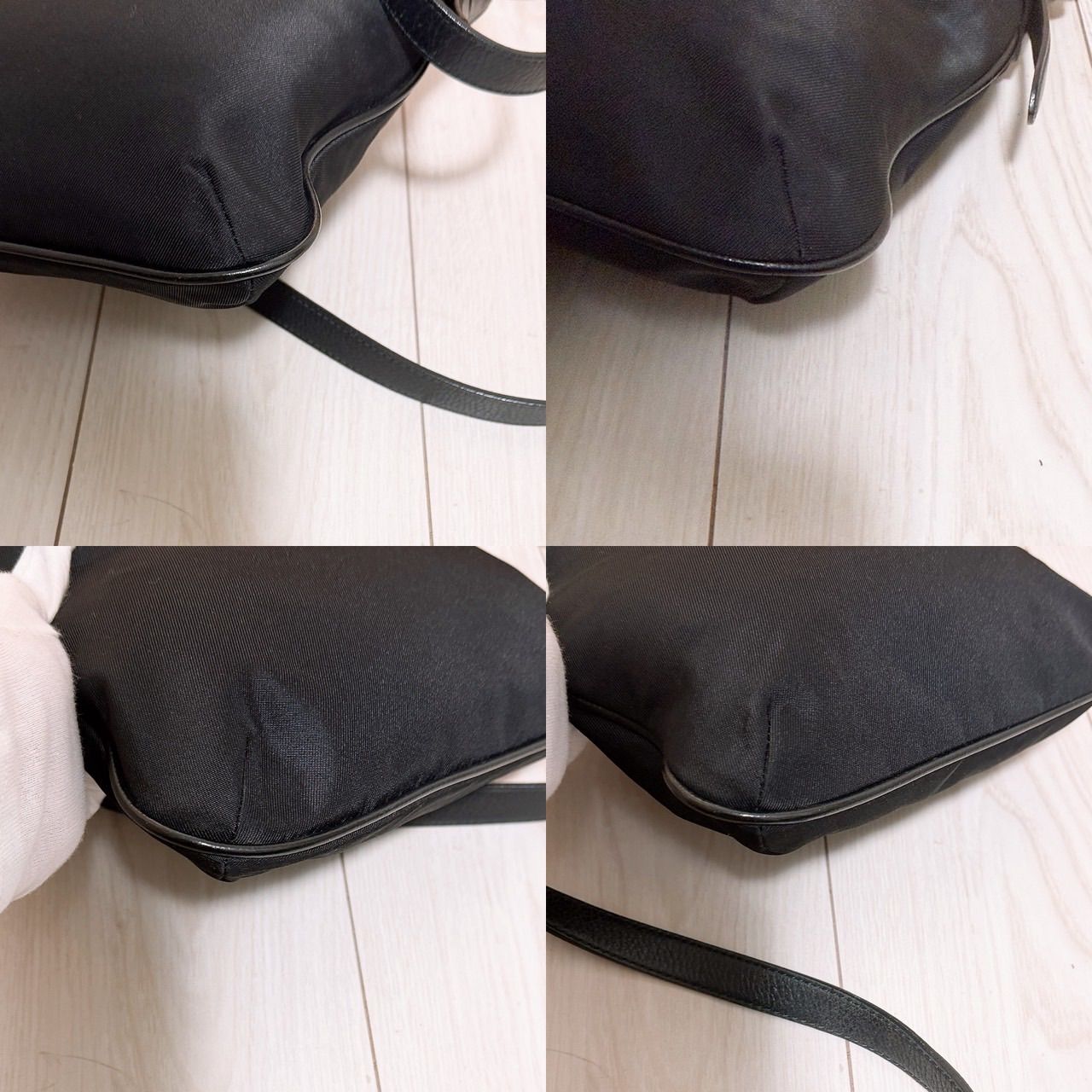 超美品) Burberry(バーバリー)ショルダーバッグ ナイロン チェック柄 