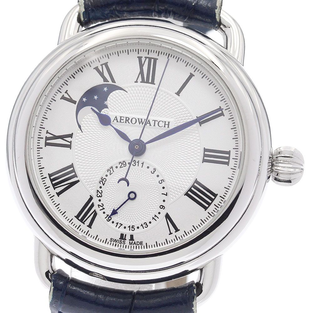 アエロウォッチ AEROWATCH 74969 AA01 1942 ムーンフェイズ デイト 自動巻き メンズ _948638 アエロウォッチ AEROWATCH 74969 AA01 1942 ムーンフェイズ デイト