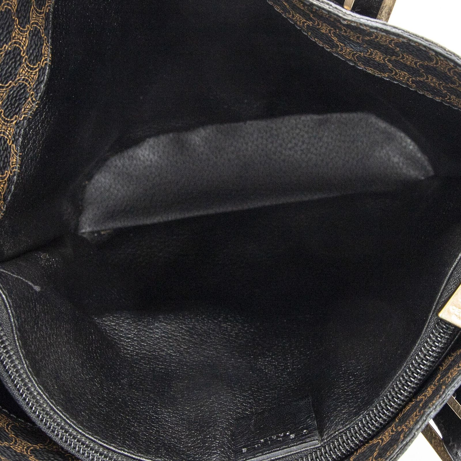 中古] CELINE セリーヌバケツ型トートバッグブラック/ブラウン