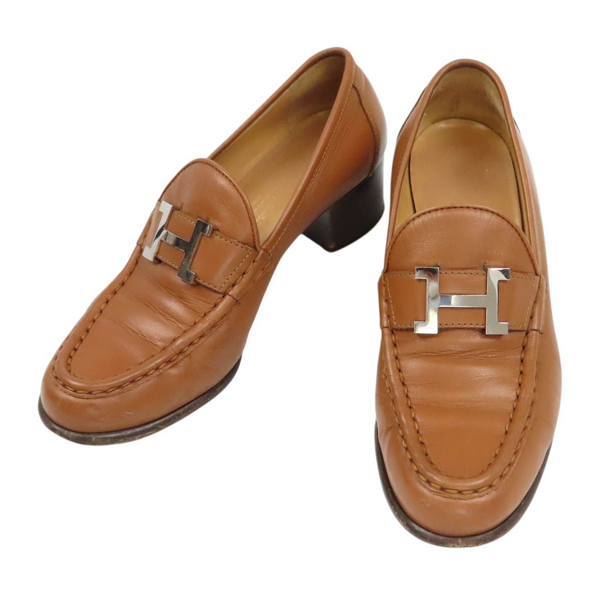 中古】エルメス HERMES ダブリンローファー クレープソール レザー 41