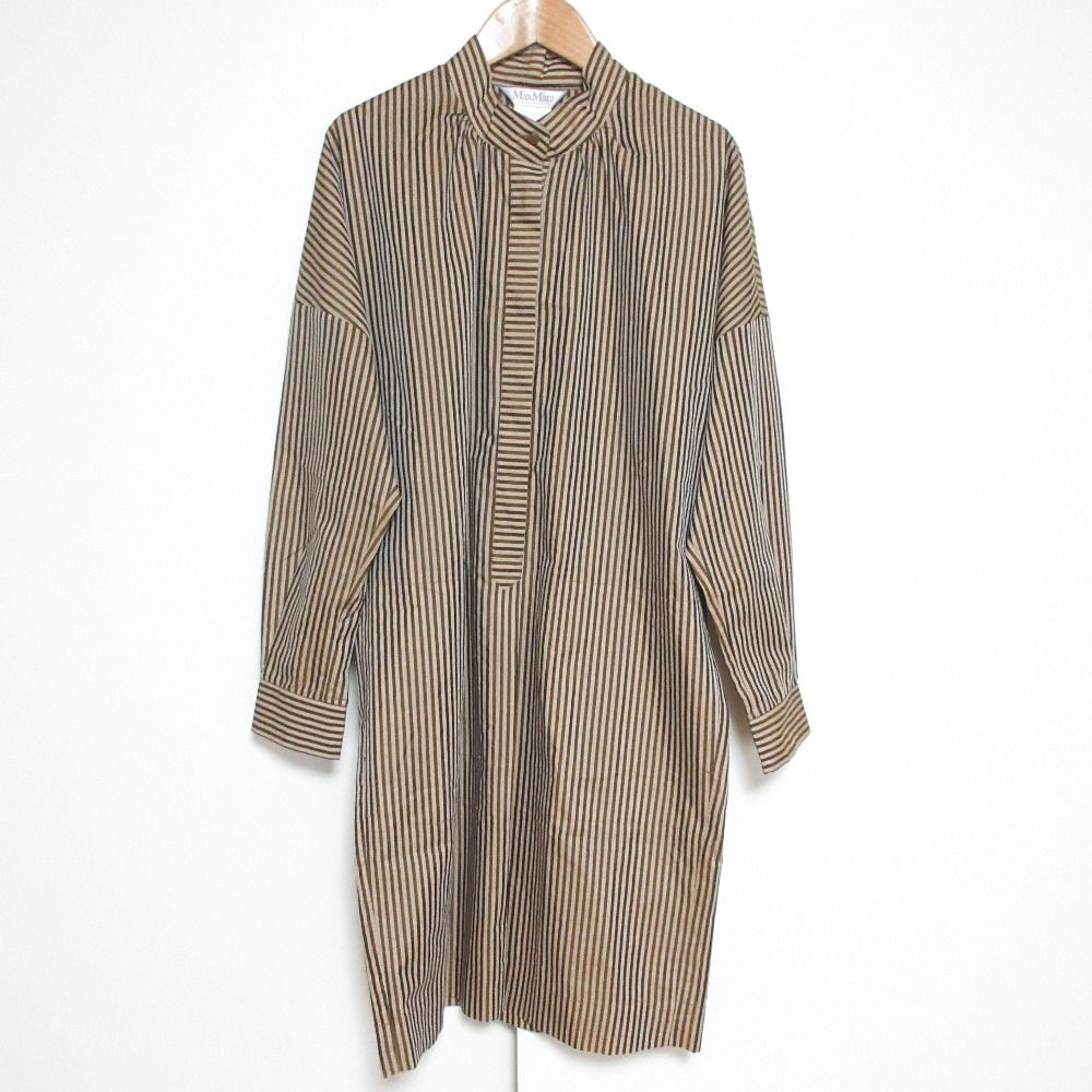 美品 Max Mara マックスマーラ ストライプ スタンドカラー 美品 Max Mara マックスマーラ ストライプ スタンドカラー