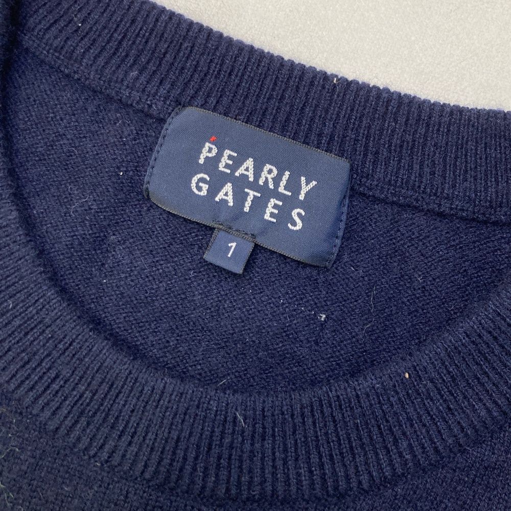 サイズ：1 PEARLY GATES パーリーゲイツ ニットセーター ネイビー系
