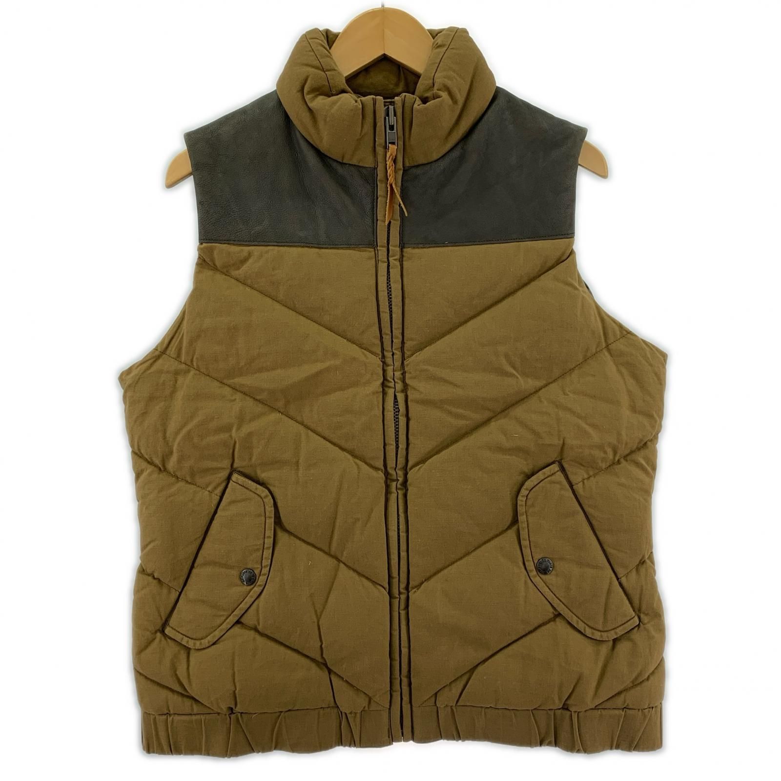 FILSON フィルソン 8039-43-70002 レザー切替 ダウンベスト sizeM 
