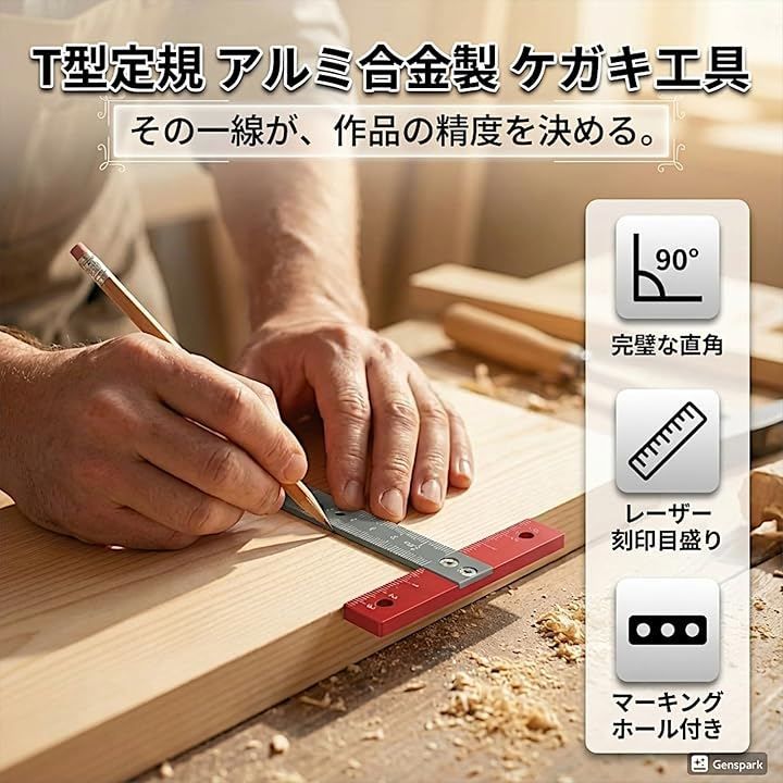 楽天市場】【送料無料】CarAngels 木工定規 ゲージ スライディング