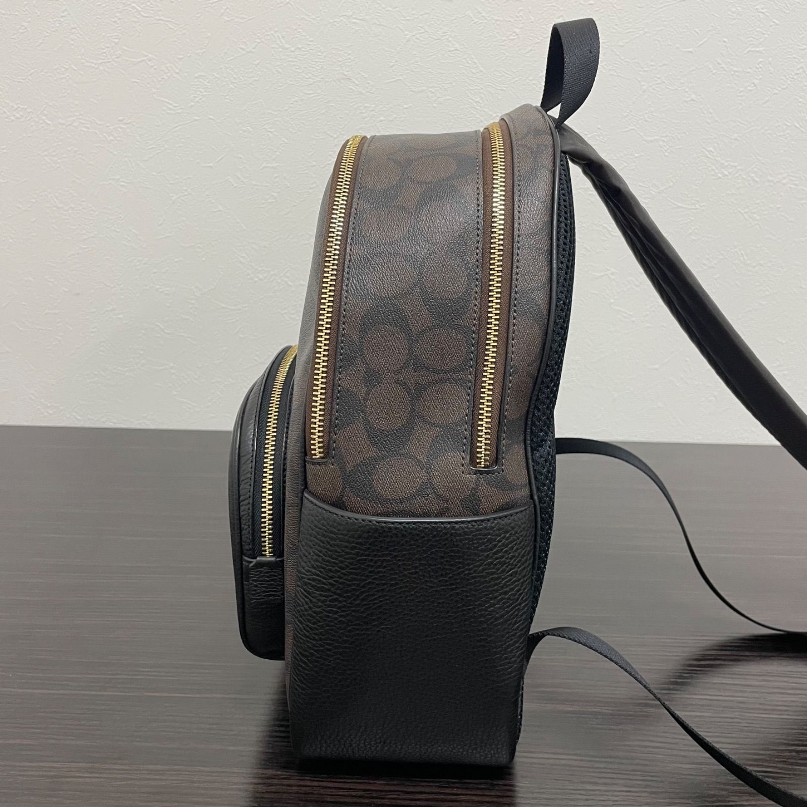 r)【美品】COACH コーチ コートバックパック シグネチャー キャンバス