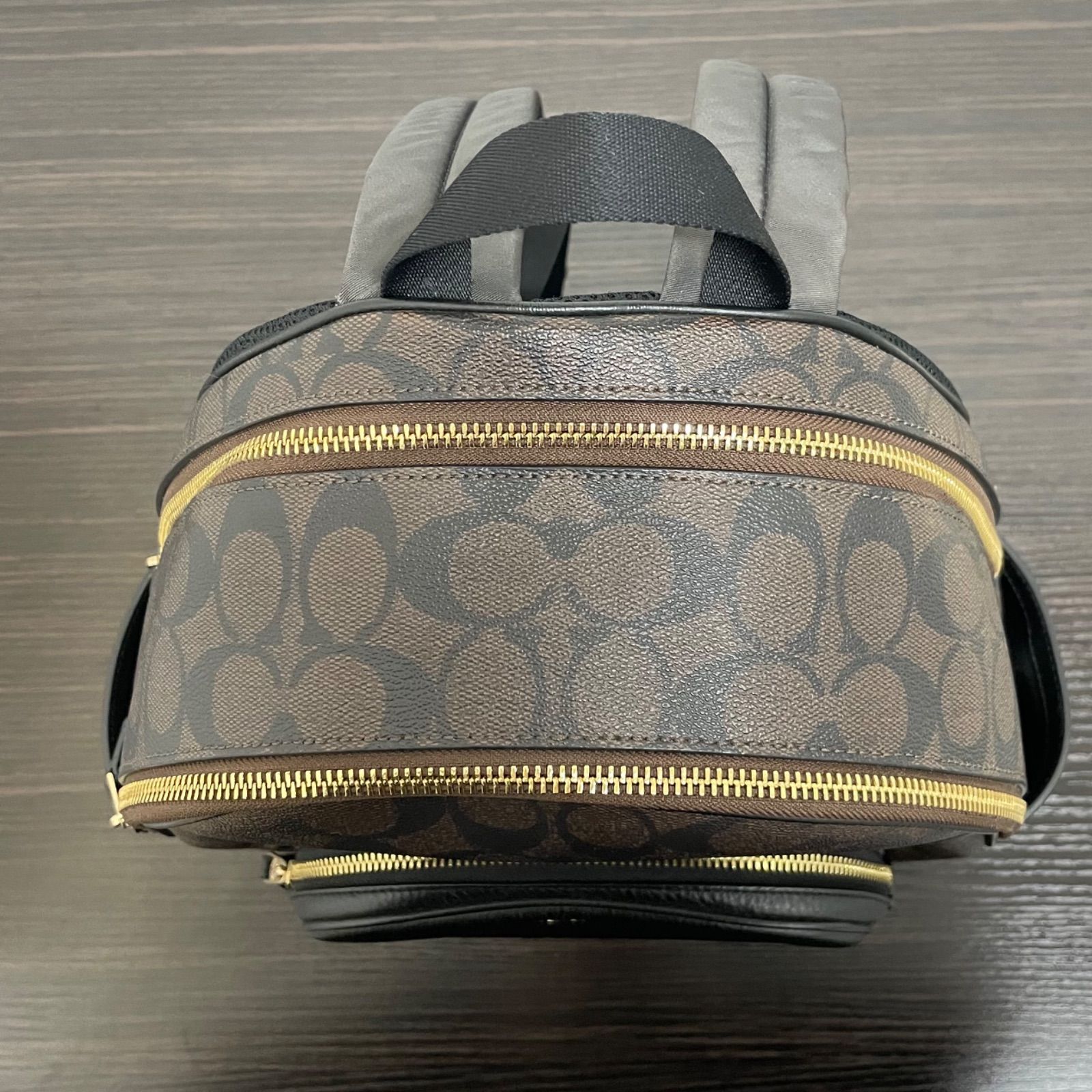 r)【美品】COACH コーチ コートバックパック シグネチャー キャンバス