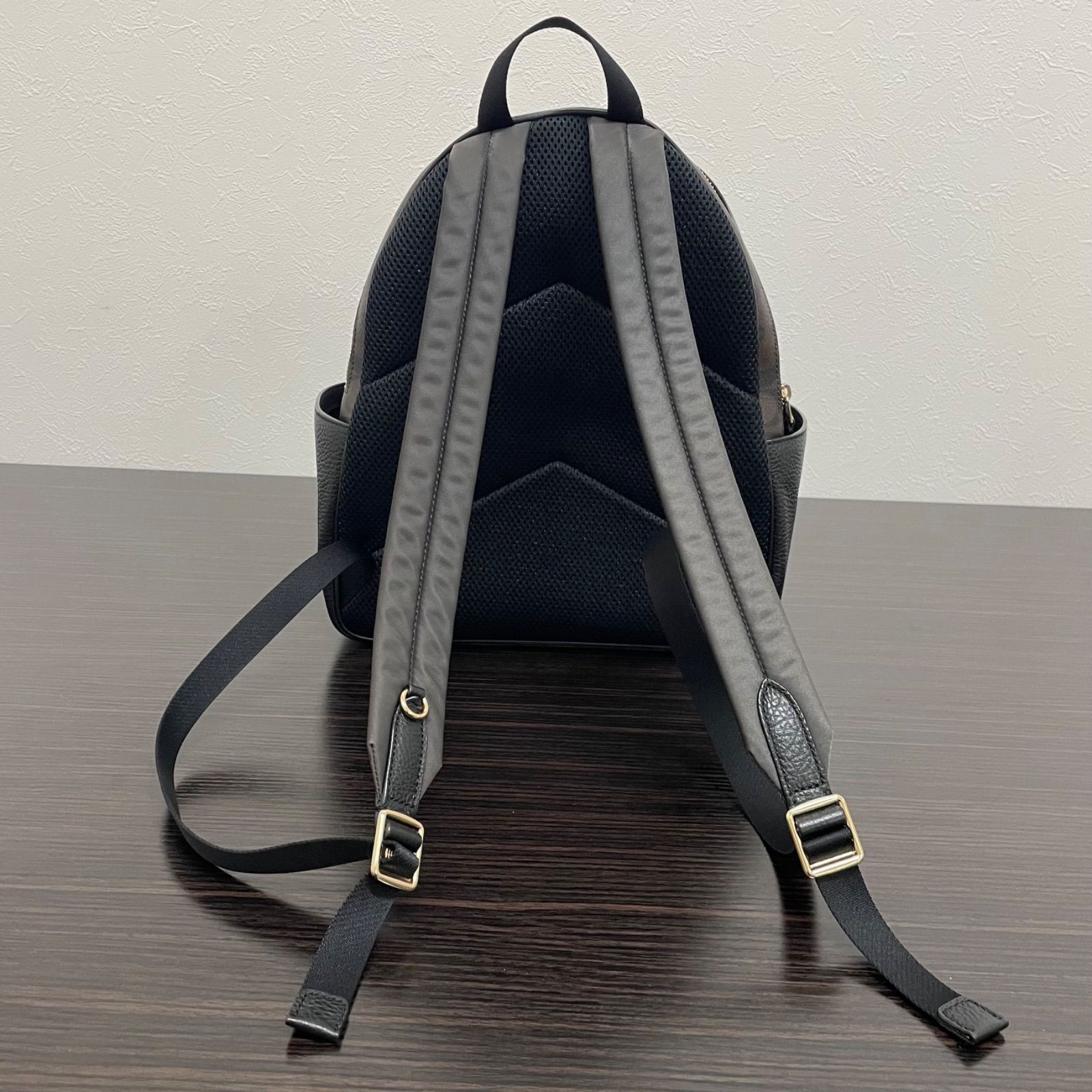 r)【美品】COACH コーチ コートバックパック シグネチャー キャンバス