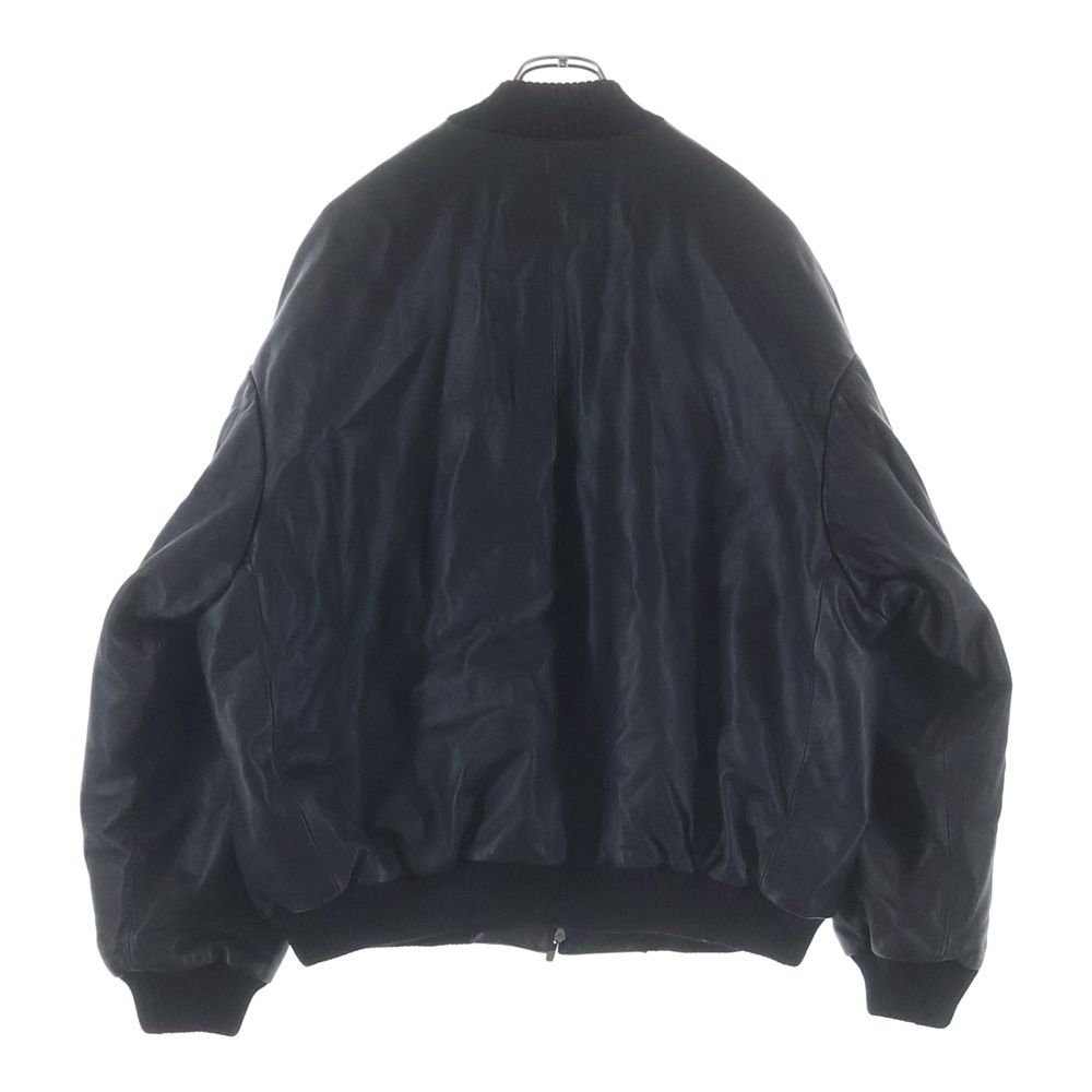 miumiu (ミュウミュウ) ロゴパッチ ナッパレザーボンバージャケット 