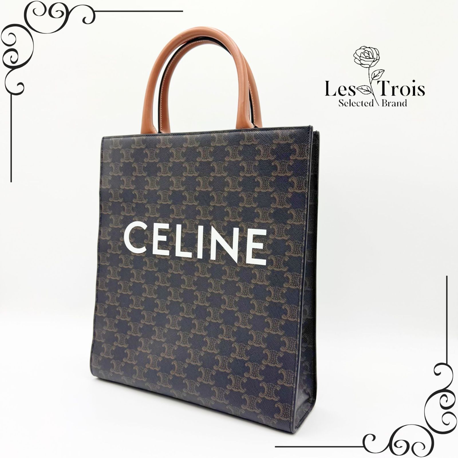 未使用級 CELINE セリーヌ トリオンフ バーティカル カバ 未使用級 CELINE セリーヌ トリオンフ バーティカル カバ