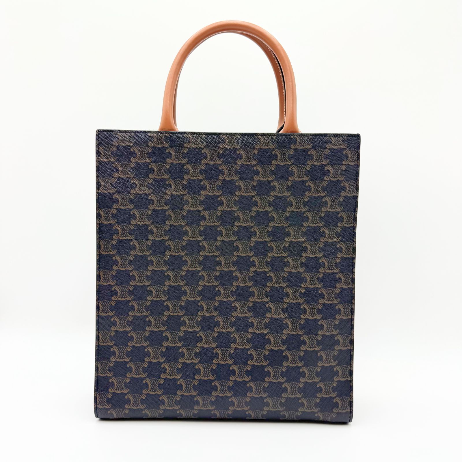 未使用級 CELINE セリーヌ トリオンフ バーティカル カバ ブラウン 