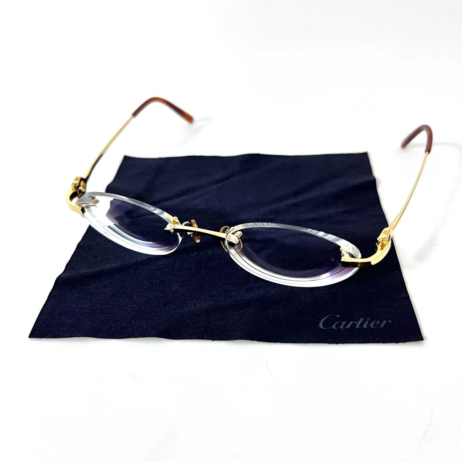 SD6567 Cartier カルティエ Cデュール ツーポイント リムレス 眼鏡 