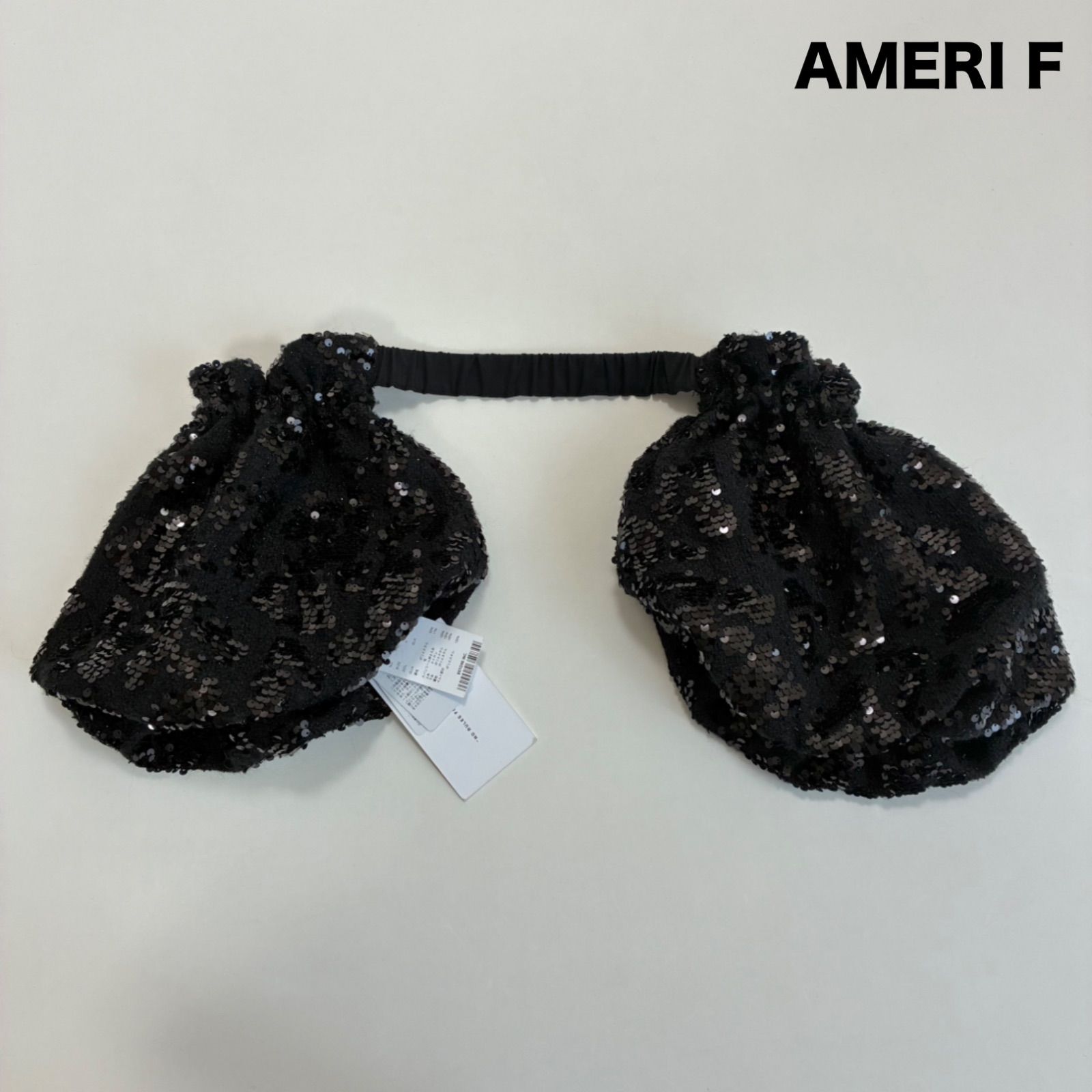 新品☆AMERI アメリ☆SPANGLE SLEEVE TOP スパンコールスリーブ 付け袖 パフスリーブ バルーン