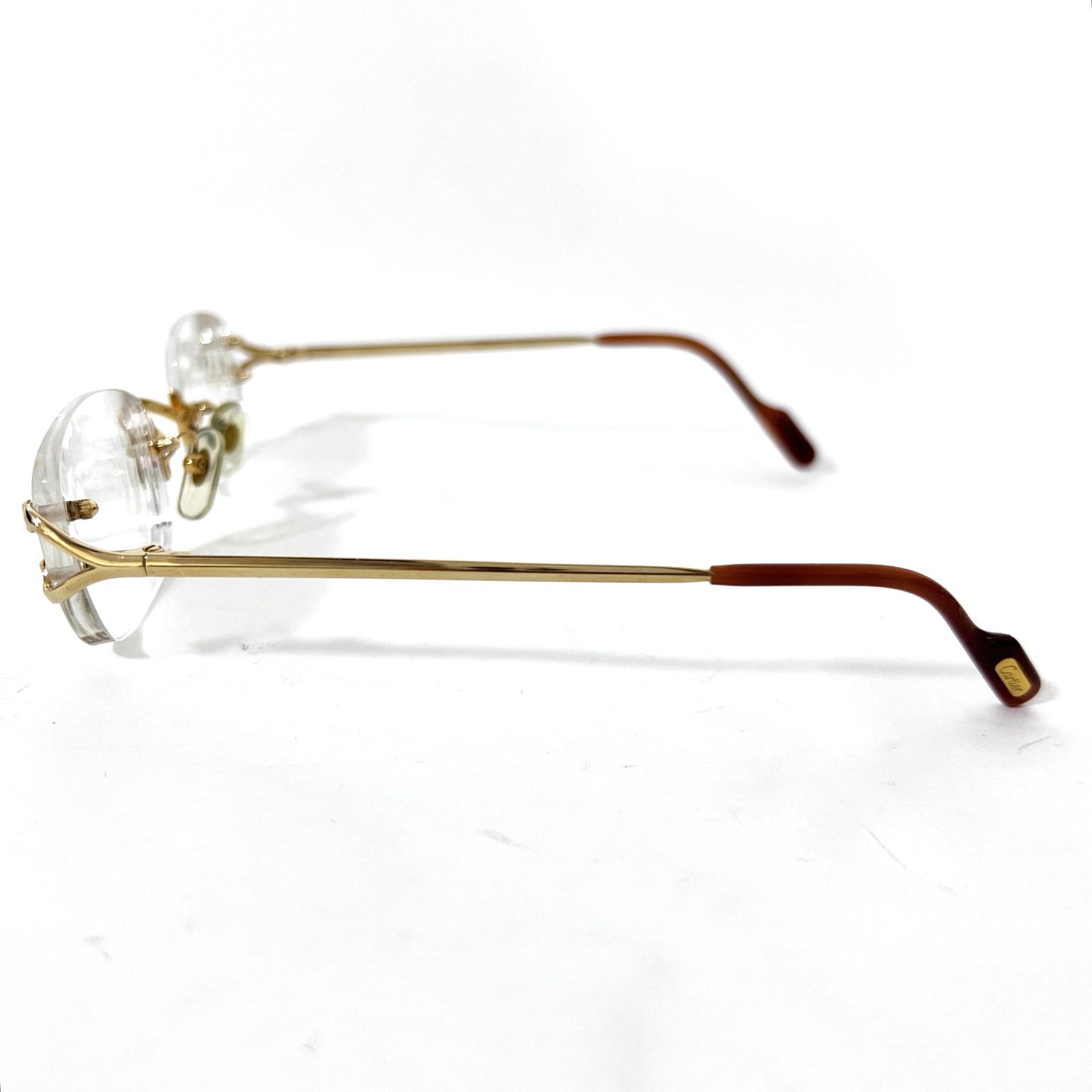 SD6556 Cartier カルティエ Cデュール ツーポイント リムレス クリア