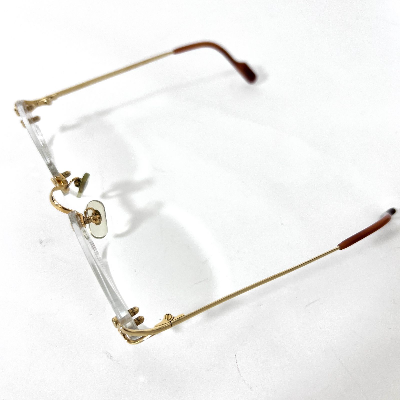 SD6556 Cartier カルティエ Cデュール ツーポイント リムレス クリア