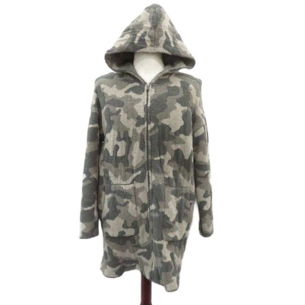 ベアフットドリームス ジャケット ボアパーカー L カーキ 迷彩柄 カモフラ柄 ベアフットドリームス BAREFOOT DREAMS ジャケット ボアパーカー L