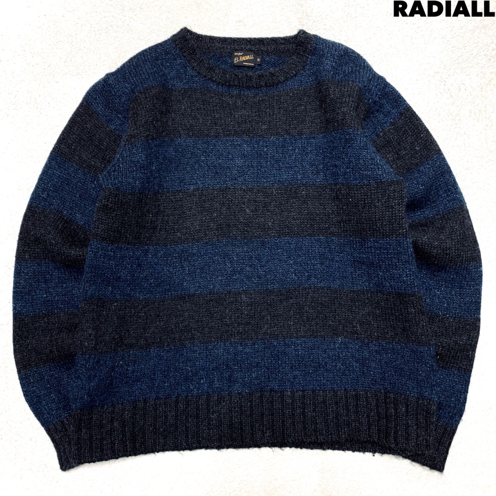 RADIALL STRIPED CREW NECK SWEATER ニット セーター ボーダー クルー 