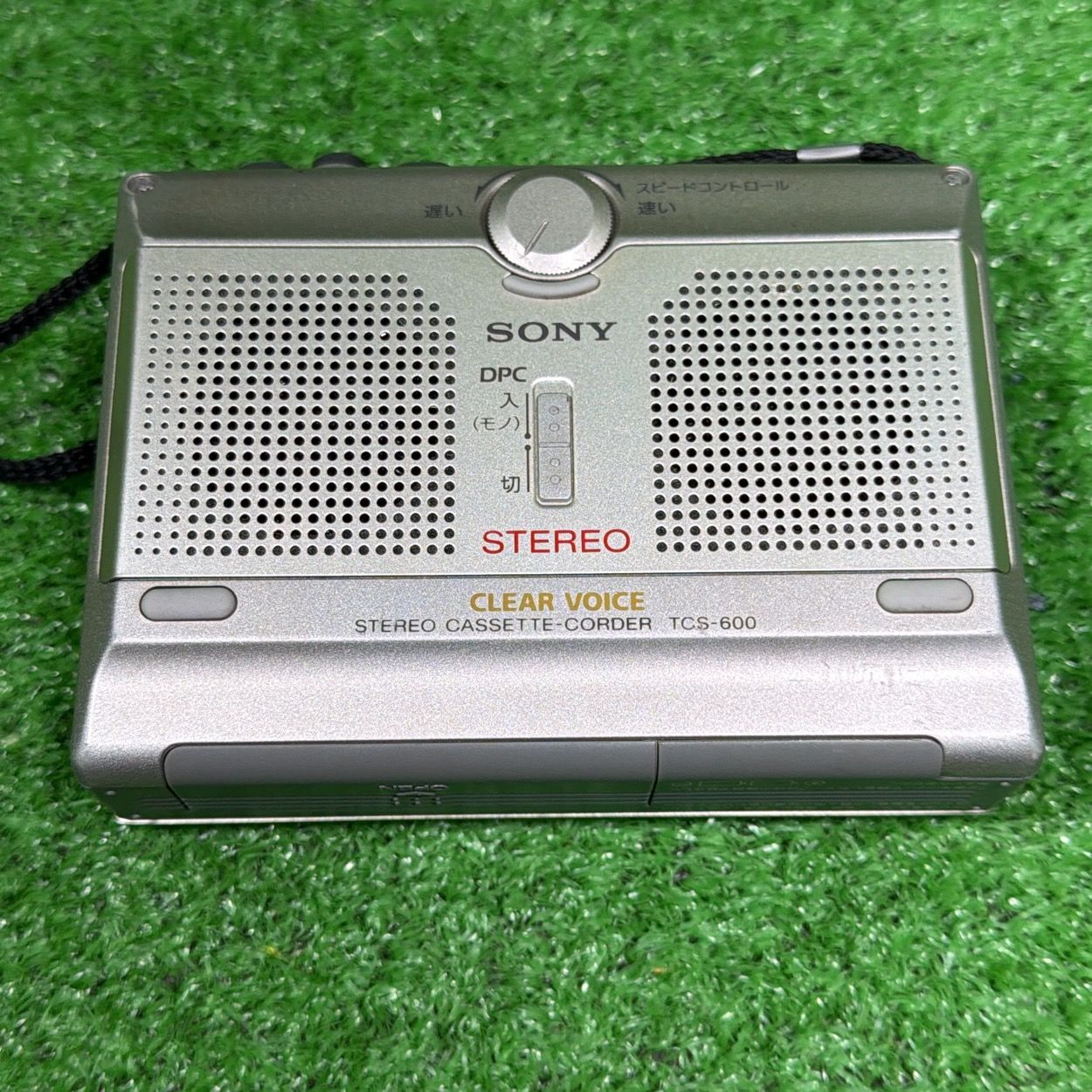 電池通電確認済/現状品】SONY TCS-600 シルバー ステレオカセット