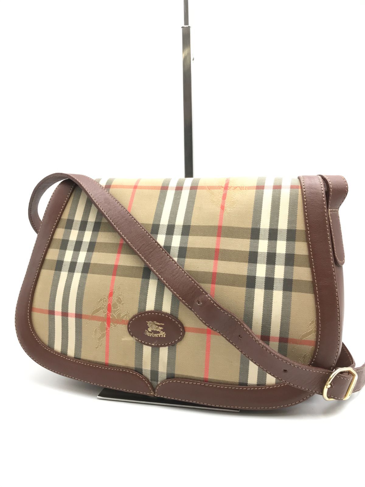 バーバリー BURBERRY ノバチェック ハンドバッグ キャンバス レザー