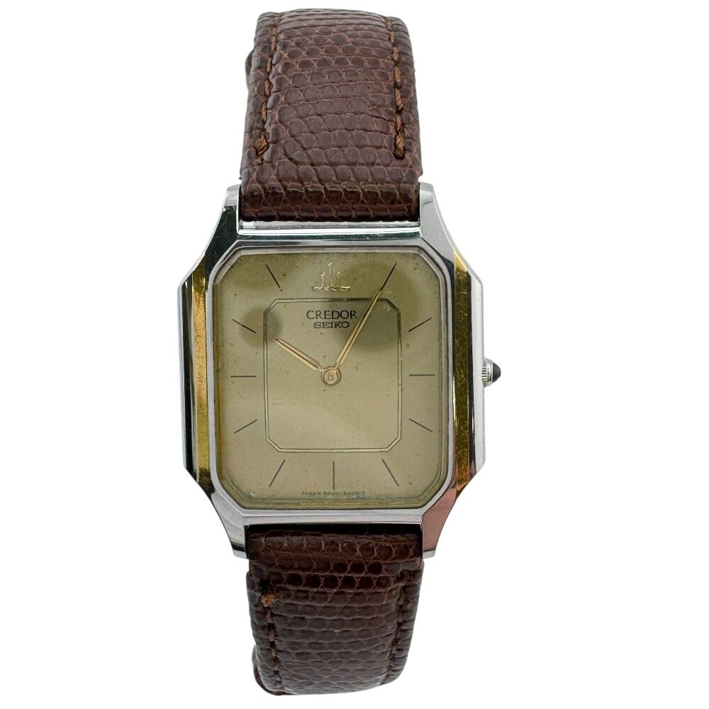 【希少】SEIKO CREDOR クレドール腕時計 スクエア 8420-5370 SEIKO セイコー 8420-5370 2針 スクエア アンティーク ヴィンテージ
