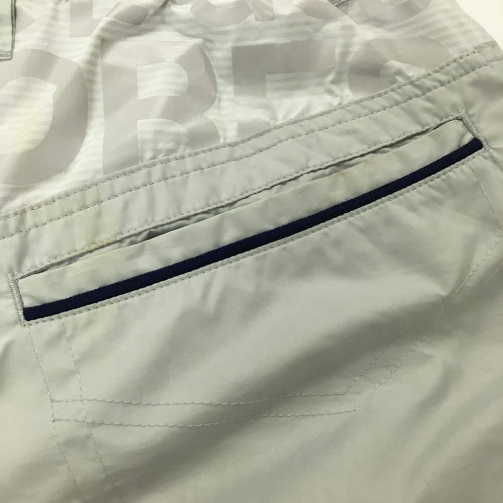 ルコックゴルフ パンツ ライトグレー×ネイビー メッシュ裏地 裾ドローコード メンズ M ゴルフウェア le coq sportif ルコックゴルフ 裏地メッシュ パンツ golf - (le