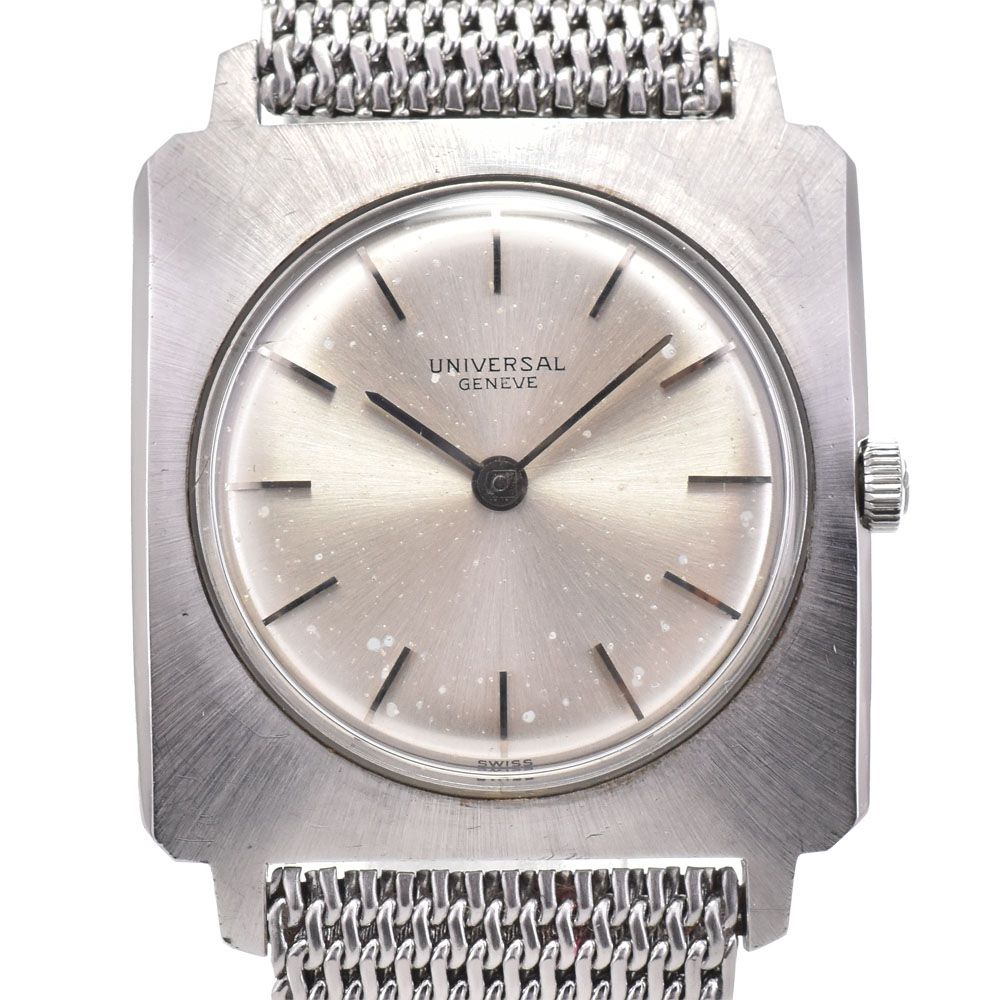 ✨UNIVERSALGENEVE✨ユニバーサルジュネーブ✨シルバー文字盤✨腕時計 値下 ユニバーサル・ジュネーブ Universal Genve 842106/02 クラシック