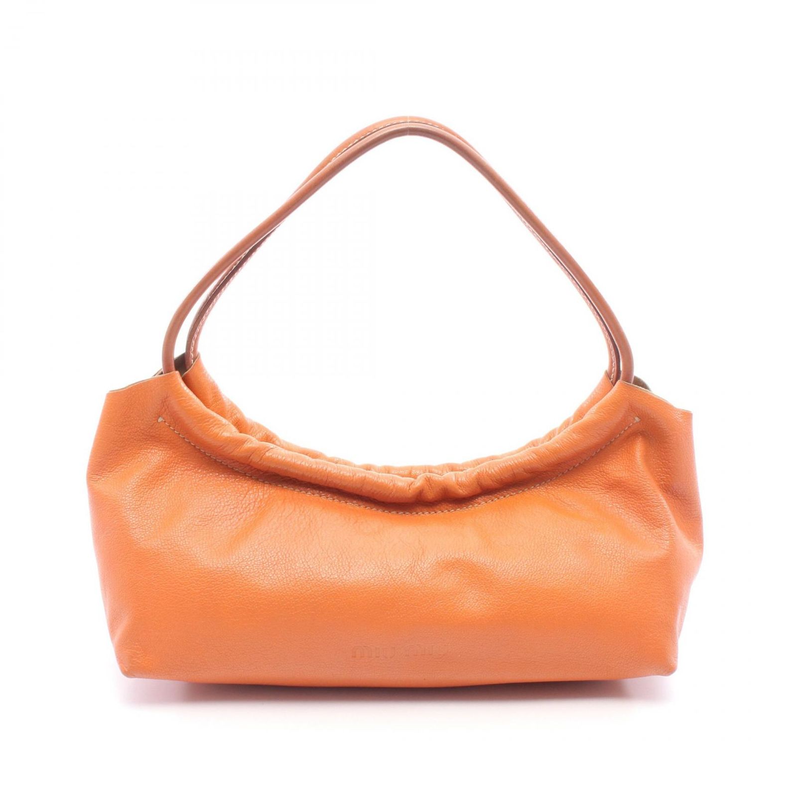 ミュウ ミュウ Miu Miu ショルダーバッグ オレンジ レザー ショルダー 