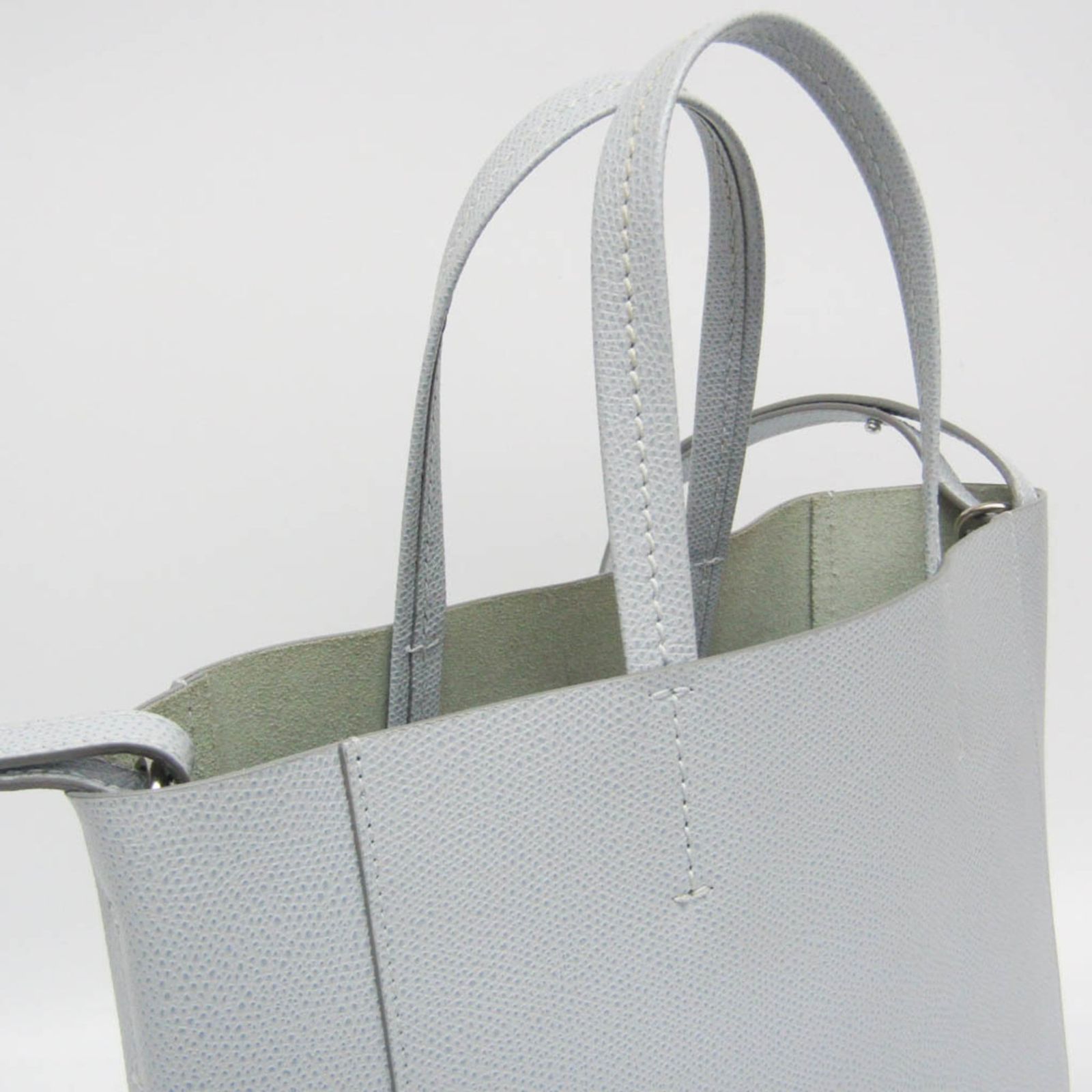 CELINE グレー レザー ショルダーバッグ