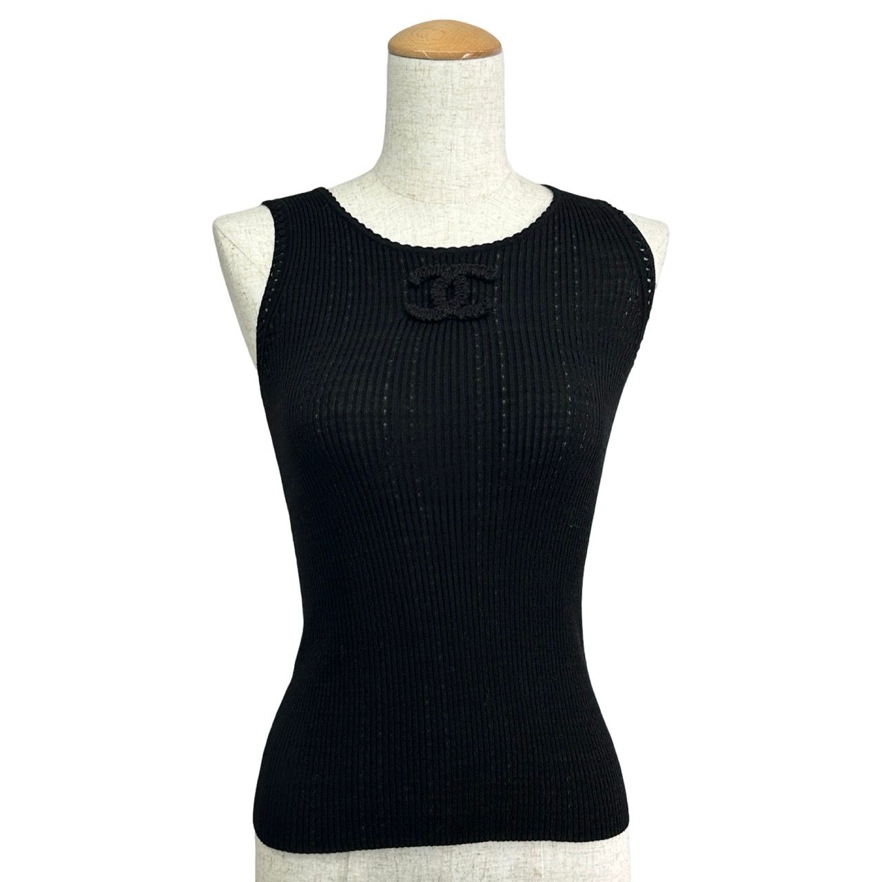 シャネル CHANEL ココマークノースリーブニットカットソー P35344 