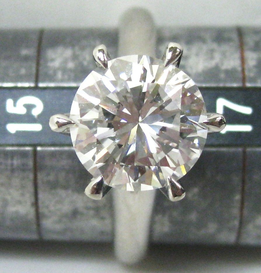 極美品 Pt900プラチナ リング指輪 ダイヤ立爪3.010ct D-VS1-G - メルカリ