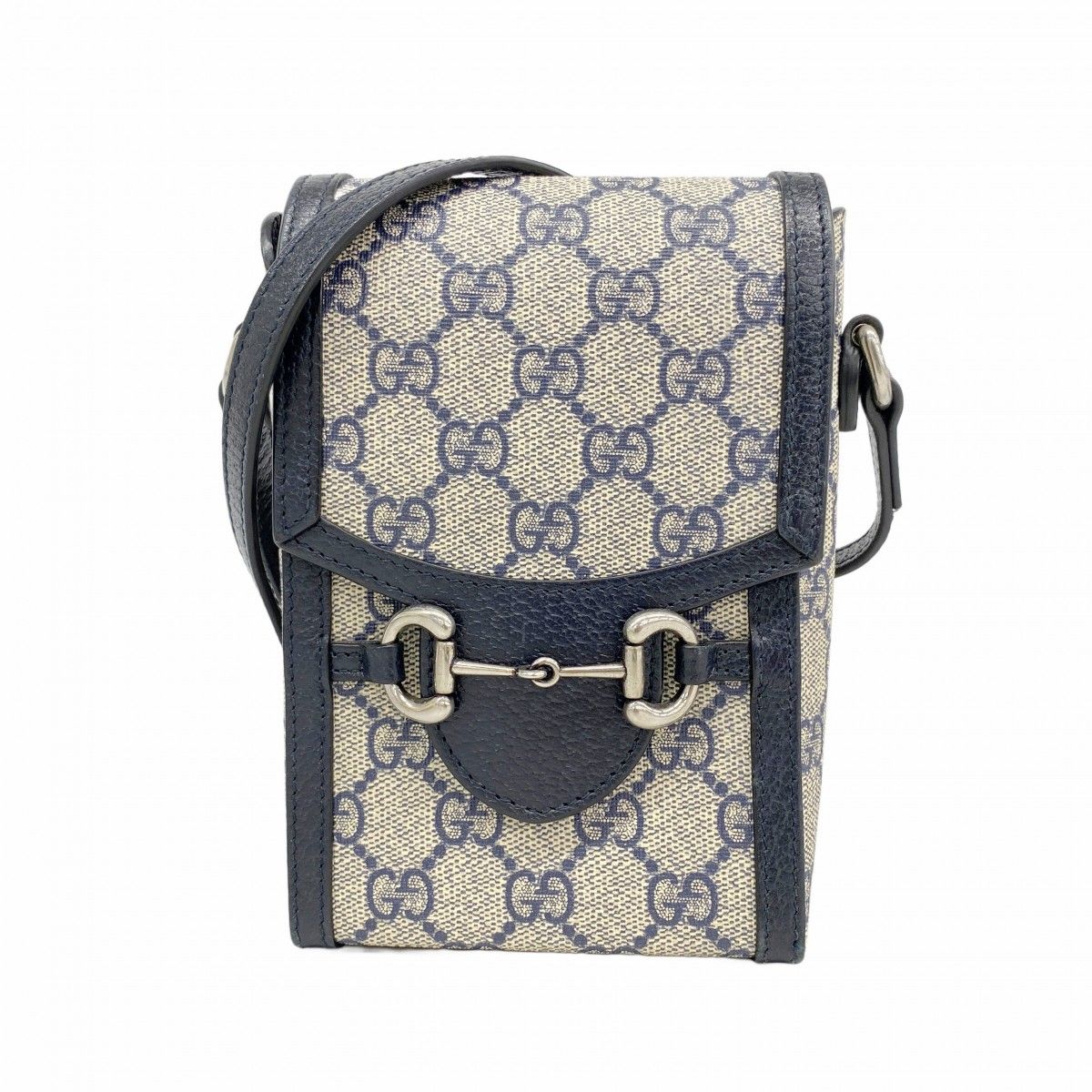 GUCCI グッチ ボディバッグ GGスプリーム PVC ネイビー 肩掛け可
