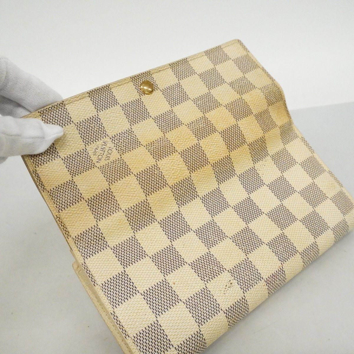 6bd4859】ルイヴィトン 長財布 ダミエ・アズール ポルトフォイユサラ