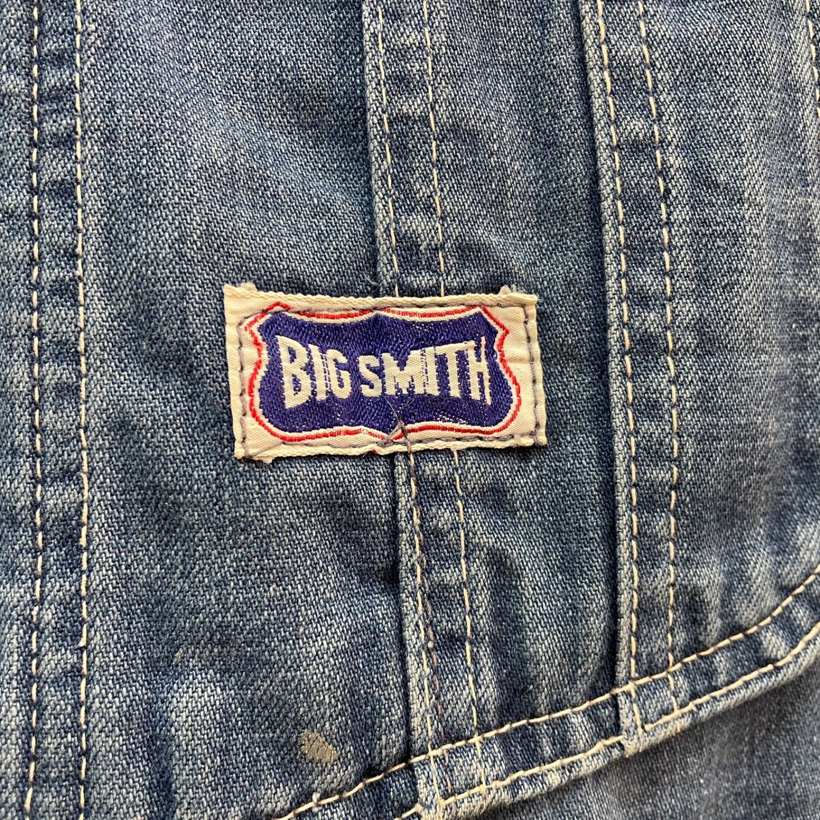 70s BIG SMITH ビッグスミス 白タグ オーバーオール デニム USA製 