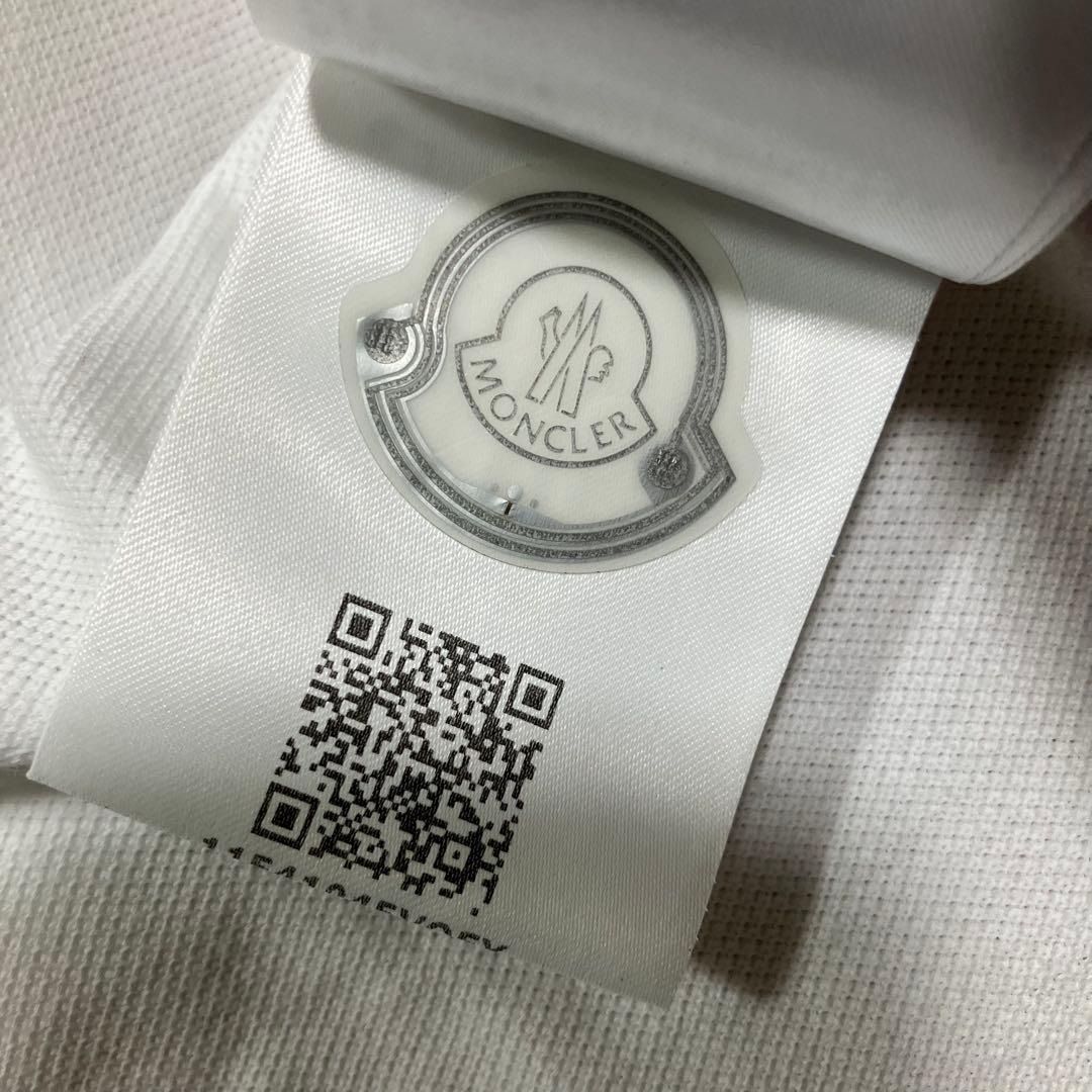 MONCLER ワッペンロゴ S トリコ ホワイト ポロシャツ 2S32 - メルカリ