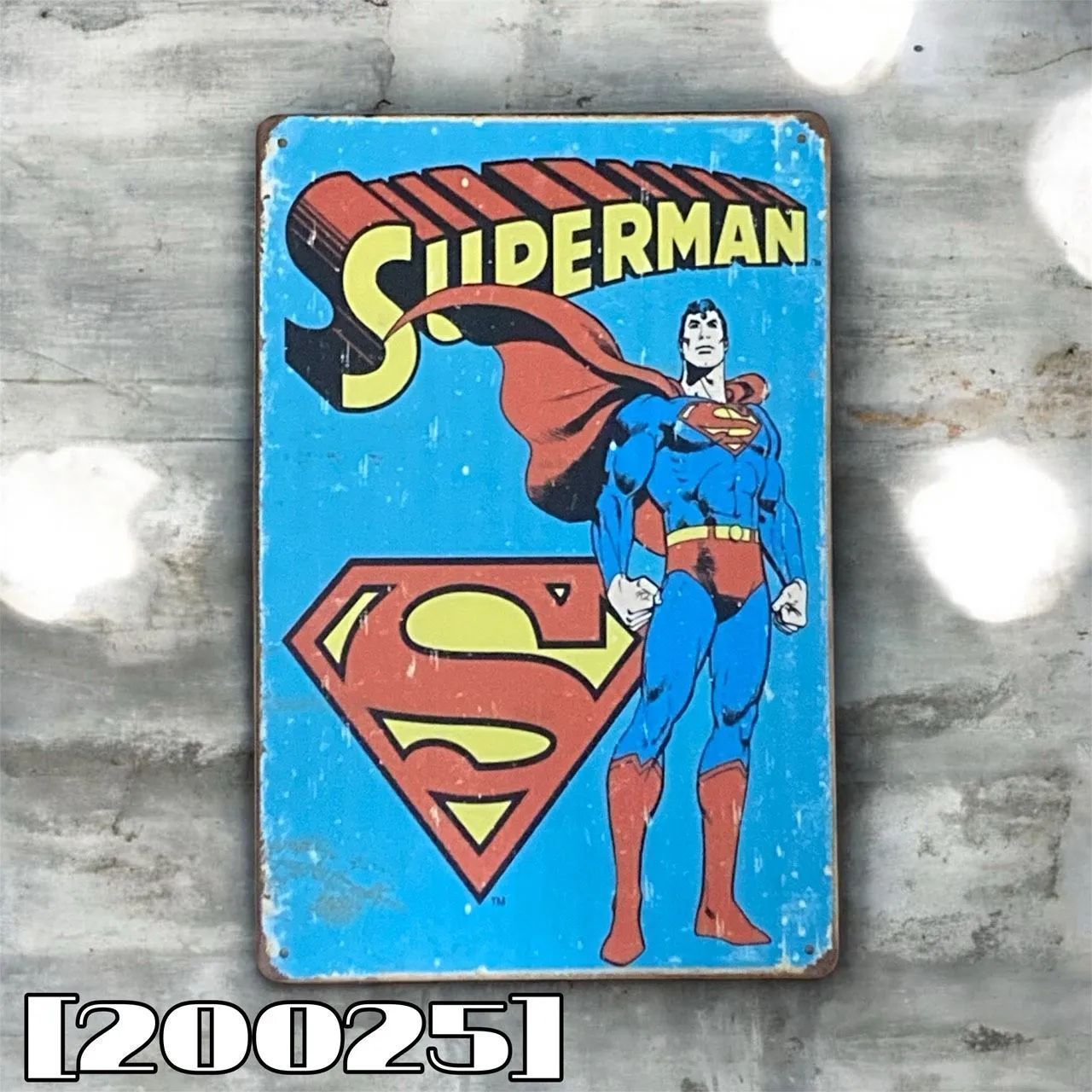 20025］ブリキ看板 スーパーマン DCコミックス アメリカン雑貨