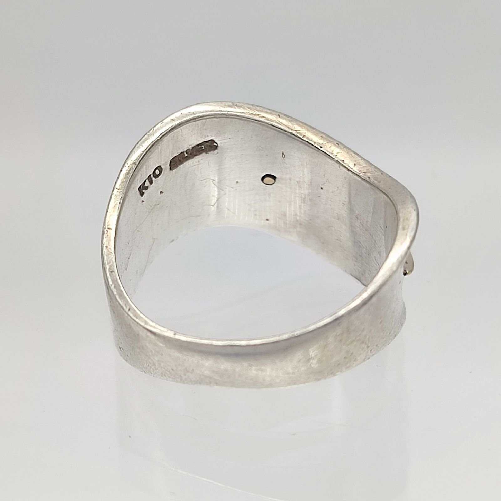 美品】odo オド ウェーブデザインコンビリング K10×シルバー925 5.0g 