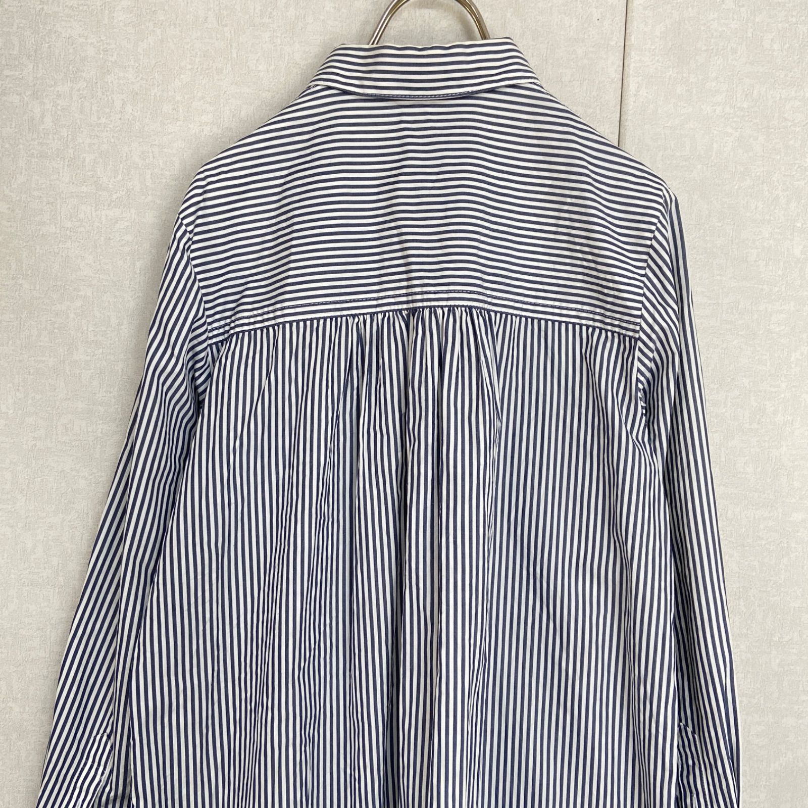 美品】バーバリーブルーレーベル フリルシャツワンピース ホースロゴ