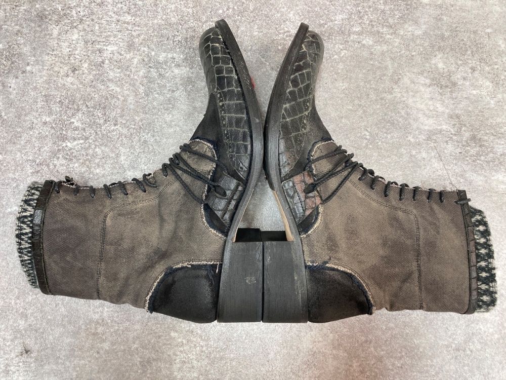 Giftur Crump ギフチャークランプ　ブーツ ギフチャークランプ GIFTUR CRUMP Side Zip Distressed Layered Boots