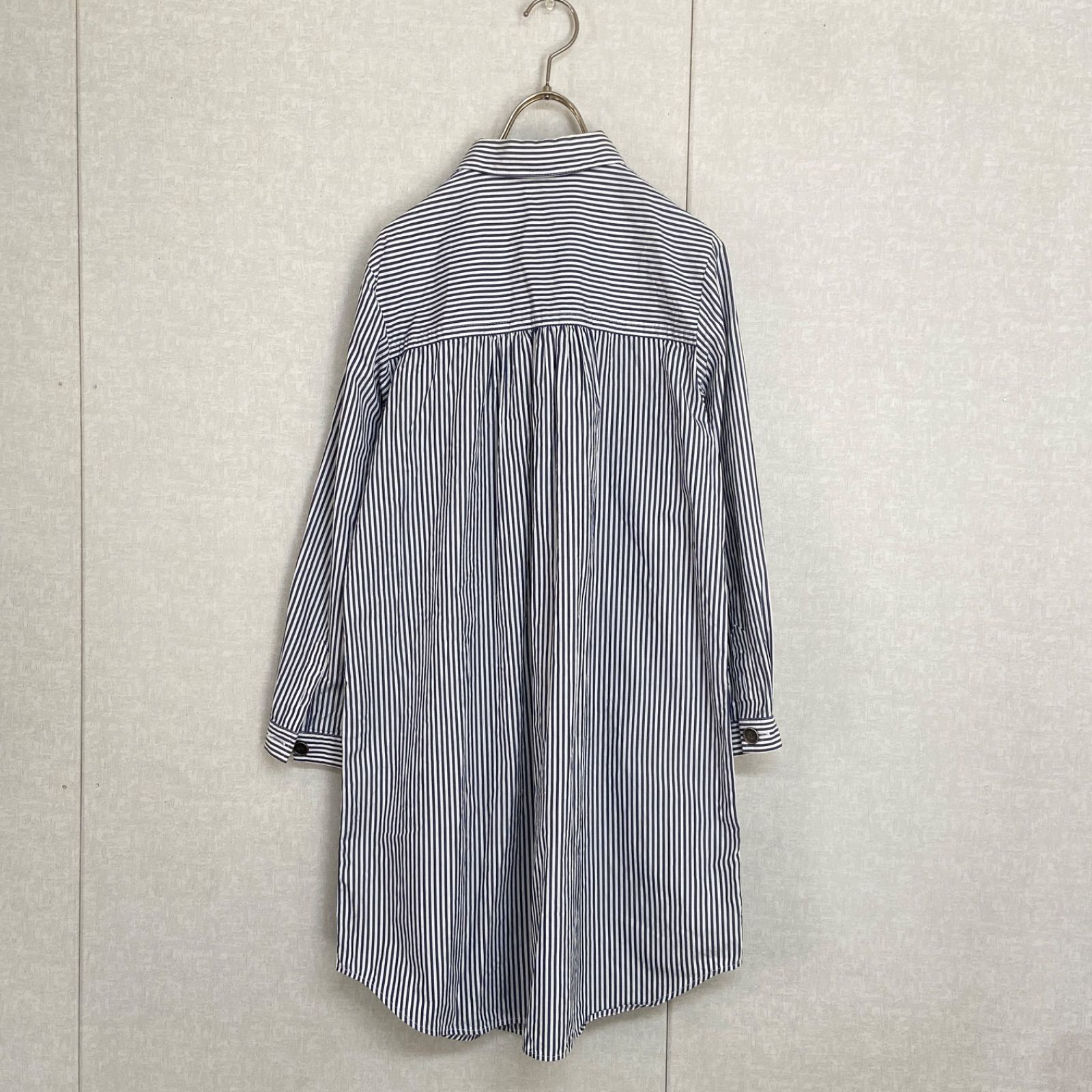 美品】バーバリーブルーレーベル フリルシャツワンピース ホースロゴ