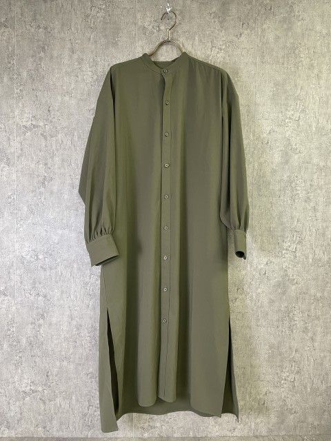 中古】HYKE ﾊｲｸ SHIRT DRESS ｼｬﾂ ﾜﾝﾋﾟｰｽ ﾛﾝｸﾞ 長袖 ﾊﾞﾝﾄﾞｶﾗｰ 日本製