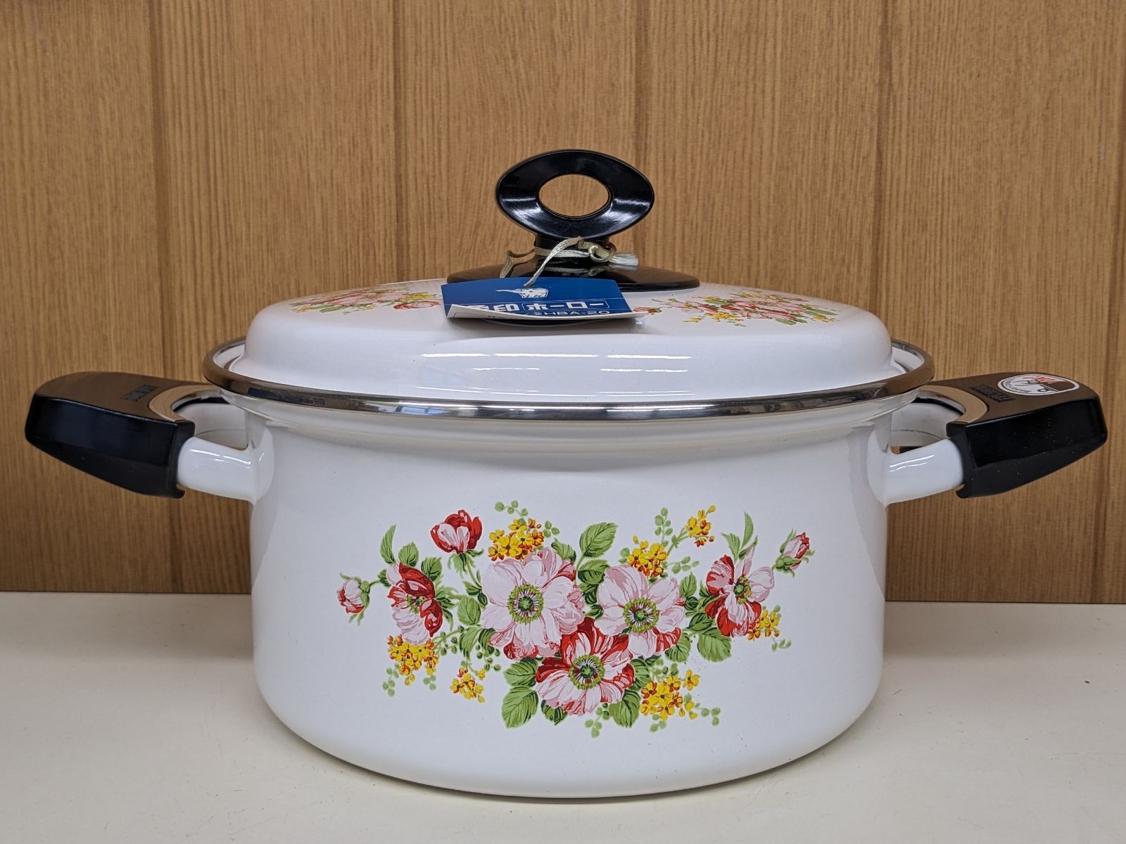 デッドストック】昭和レトロ ZOJIRUSHI/象印 ホーロー両手鍋 HBA-20