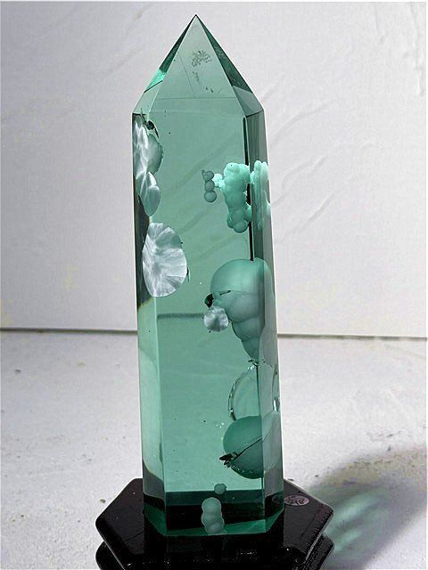 290mm 超綺麗★雪花オブシディアン六角柱YT10Z2/262Z13C ☆超綺麗☆雪花オブシディアン六角柱YT10Z2⁄50Z12D 超綺麗